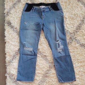 Isabel Maternity by Ingrid & Isabel Blue Ankle Cropped Jeans